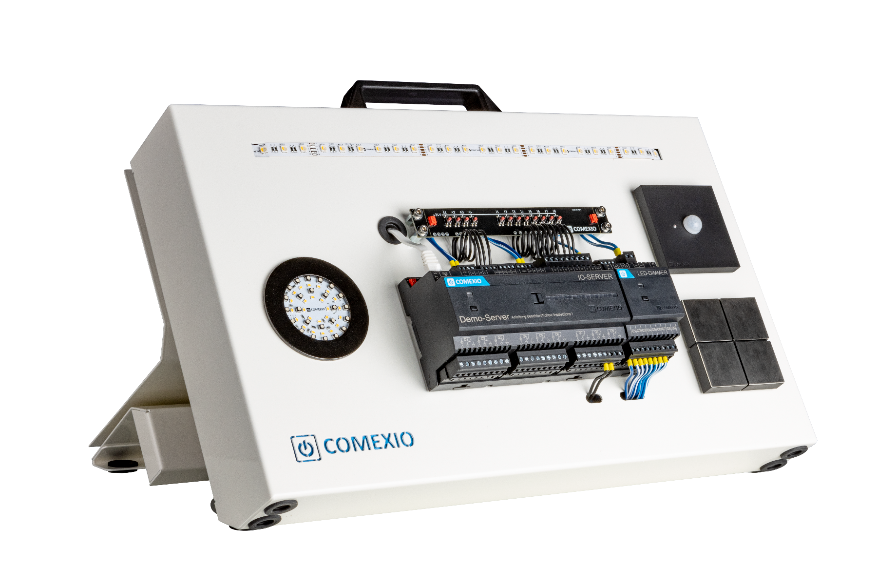 Comexio Demoboard mit KNX und 1-Wire Ans 3G
